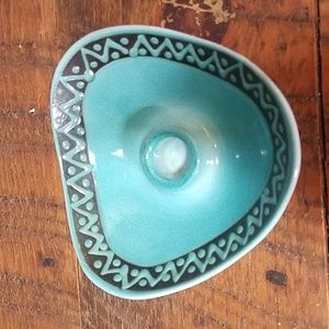 Handmade Ceramic Stylish Artsy Turquoise Votive Candle Holder